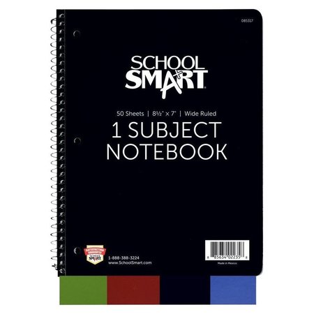 SCHOOL SMART PAPER NOTEBOOK 1 SUBJECT 8.5X7 50 SHEET P085317SS-5987